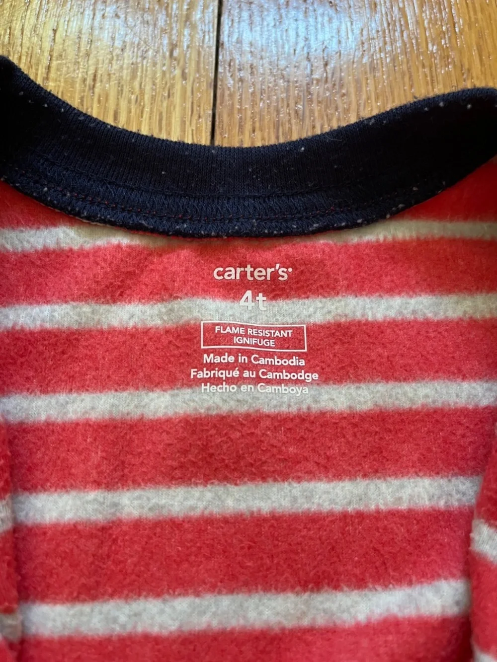2 Carter's Toddler Fleece Footed Pajamas, Size 3T & 4T